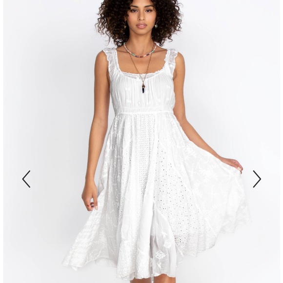 Johnny Was Dresses & Skirts - NWT Johnny Was white Siren eyelet lace dress size XL